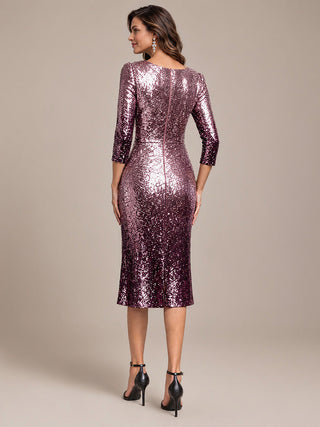 Sequins V-Neck Cocktail Dresses