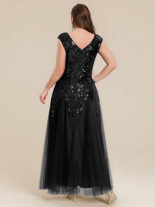Strapless V-Neck A-Line Floor Length Embroidered Evening Dresses