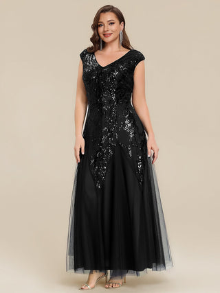 Strapless V-Neck A-Line Floor Length Embroidered Evening Dresses