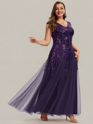 Strapless V-Neck A-Line Floor Length Embroidered Evening Dresses