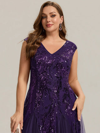 Strapless V-Neck A-Line Floor Length Embroidered Evening Dresses