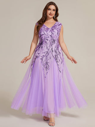 Strapless V-Neck A-Line Floor Length Embroidered Evening Dresses