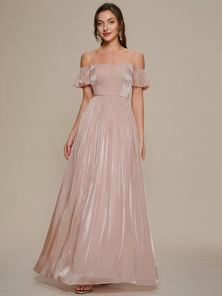 Short Sleeve Off Shoulder A-Line Floor Length Evening Dresses