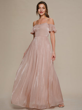 Short Sleeve Off Shoulder A-Line Floor Length Evening Dresses