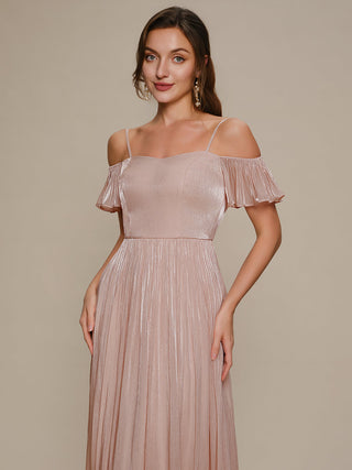 Short Sleeve Off Shoulder A-Line Floor Length Evening Dresses