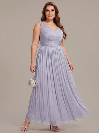 Strapless V-Neck Gathered A-Line Floor Length Evening Dresses