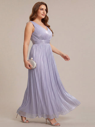 Strapless V-Neck Gathered A-Line Floor Length Evening Dresses