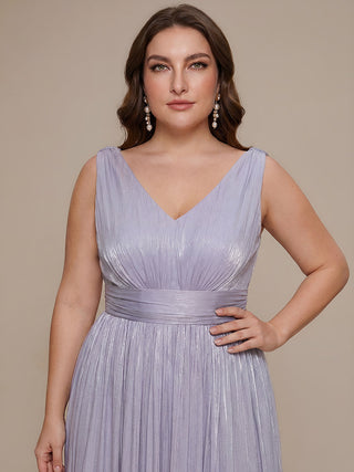 Strapless V-Neck Gathered A-Line Floor Length Evening Dresses