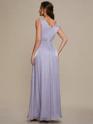 Strapless V-Neck Gathered A-Line Floor Length Evening Dresses