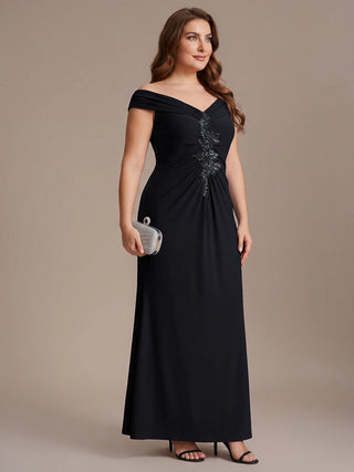 Sleeveless Multi-way V-neck High Stretch Sheath Maxi Evening Dresses