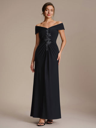 Sleeveless Multi-way V-neck High Stretch Sheath Maxi Evening Dresses