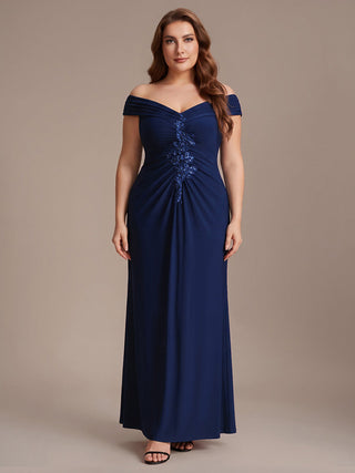 Sleeveless Multi-way V-neck High Stretch Sheath Maxi Evening Dresses