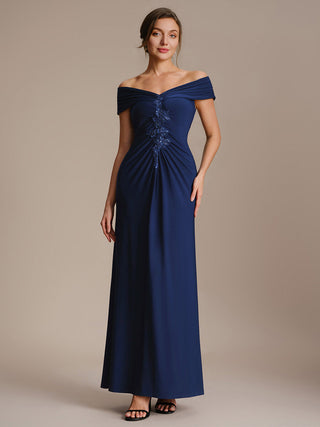 Sleeveless Multi-way V-neck High Stretch Sheath Maxi Evening Dresses
