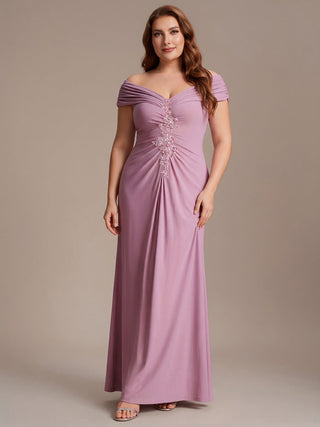 Sleeveless Multi-way V-neck High Stretch Sheath Maxi Evening Dresses