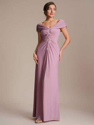 Sleeveless Multi-way V-neck High Stretch Sheath Maxi Evening Dresses