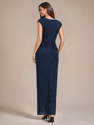Tulle Cap Sleeve Bodycon Evening Dress