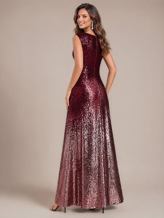 Sequins V-Neck Sleeveless Evening Dresses