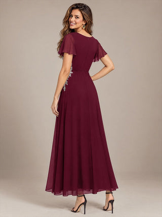 Chiffon V-Neck Evening Dresses
