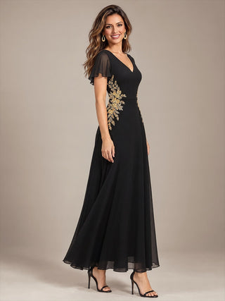 Chiffon V-Neck Evening Dresses