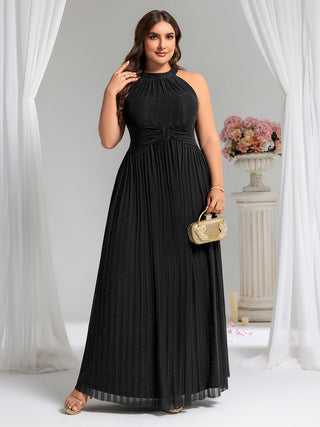 Strapless Halter Neck High Stretch A-Line Floor Length Evening Dresses