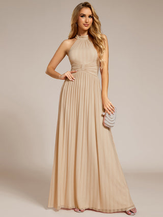 Strapless Halter Neck High Stretch A-Line Floor Length Evening Dresses