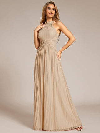 Strapless Halter Neck High Stretch A-Line Floor Length Evening Dresses
