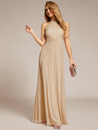 Strapless Halter Neck High Stretch A-Line Floor Length Evening Dresses