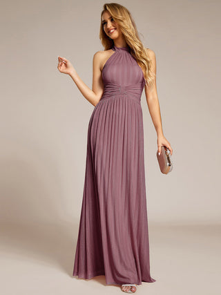 Strapless Halter Neck High Stretch A-Line Floor Length Evening Dresses