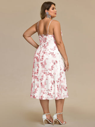 Sleeveless High Stretch A-Line Cowl Neck Midi Wedding Guest Dresses