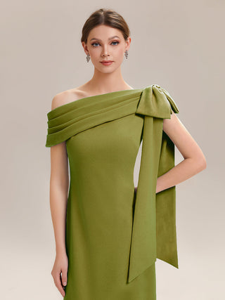 Asymmetrical Sleeveless High Stretch Sheath Floor Length Wedding Guest Dress