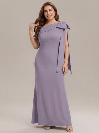Asymmetrical Sleeveless High Stretch Sheath Floor Length Wedding Guest Dress