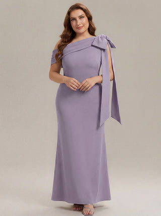 Asymmetrical Sleeveless High Stretch Sheath Floor Length Wedding Guest Dress