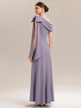 Asymmetrical Sleeveless High Stretch Sheath Floor Length Wedding Guest Dress