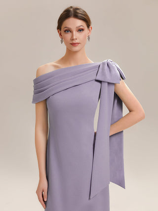Asymmetrical Sleeveless High Stretch Sheath Floor Length Wedding Guest Dress