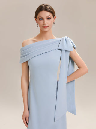 Asymmetrical Sleeveless High Stretch Sheath Floor Length Wedding Guest Dress