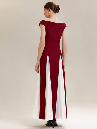 Short Sleeve V-Neck High Stretch A-Line Floor Length Wedding Guest Dresses