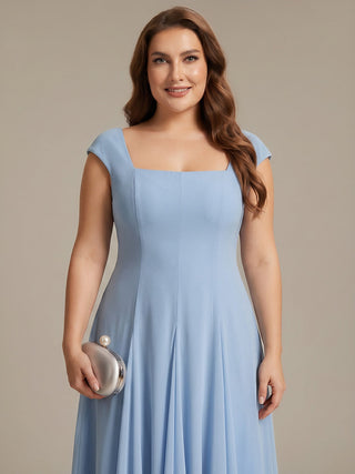 Strapless High Stretch Ball-Gown Midi Square Neck Wedding Guest Dresses