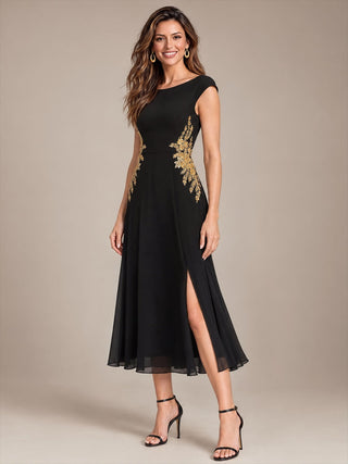 Chiffon Round Neck Wedding Guest Dresses