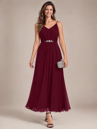 Chiffon V-Neck Wedding Guest Dresses