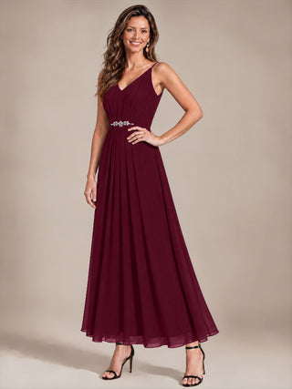 Chiffon V-Neck Wedding Guest Dresses