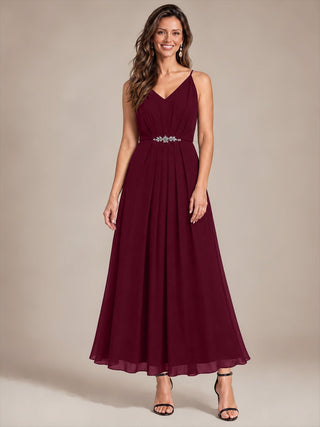 Chiffon V-Neck Wedding Guest Dresses