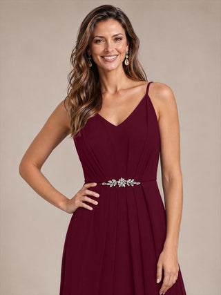 Chiffon V-Neck Wedding Guest Dresses