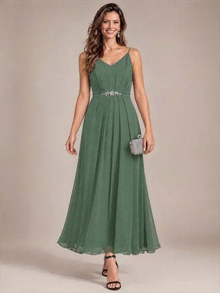 Chiffon V-Neck Wedding Guest Dresses