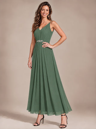 Chiffon V-Neck Wedding Guest Dresses