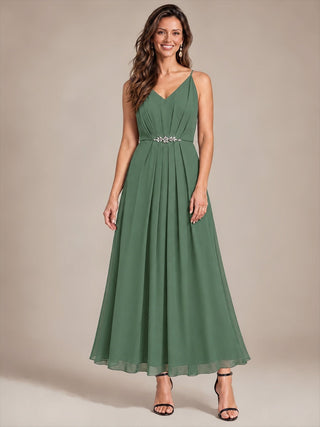 Chiffon V-Neck Wedding Guest Dresses