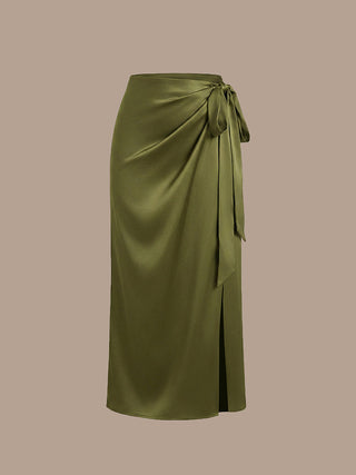 Commercial Lace-up Sheath Non-Stretch Ankle Length Elegant Evening Skirts