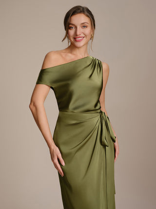 Short Sleeve Off-Shoulder Non-Stretch A-Line Evening Tops