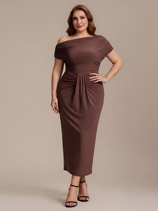 Short Sleeve Off-Shoulder High Stretch A-Line Evening Tops
