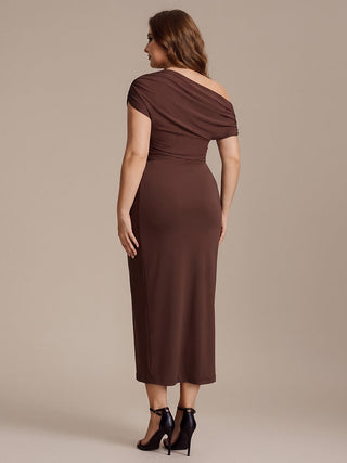 Short Sleeve Off-Shoulder High Stretch A-Line Evening Tops