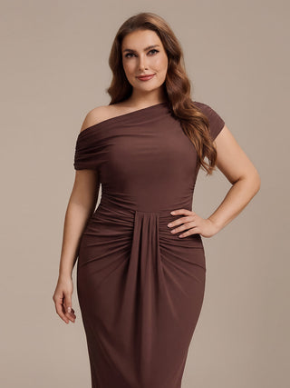 Short Sleeve Off-Shoulder High Stretch A-Line Evening Tops